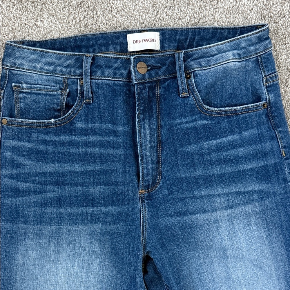 DRIFTWOOD Stella Dark Blue Straight Leg Jeans - Picture 3 of 9